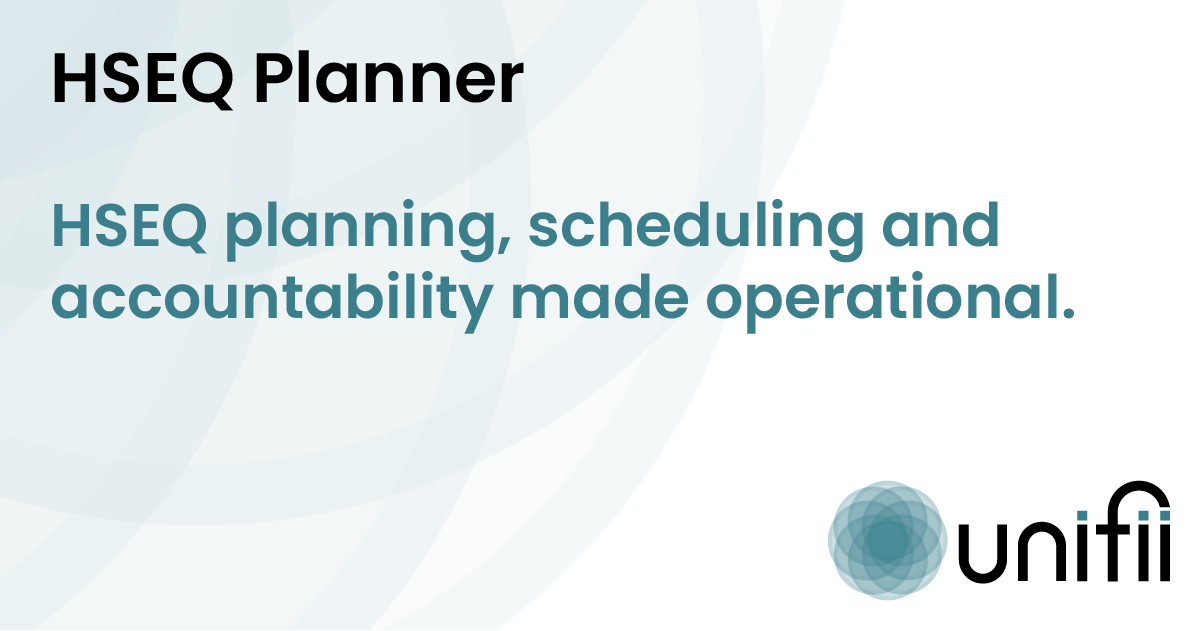 Hseq Indesign HSEQ Planner | Unifii