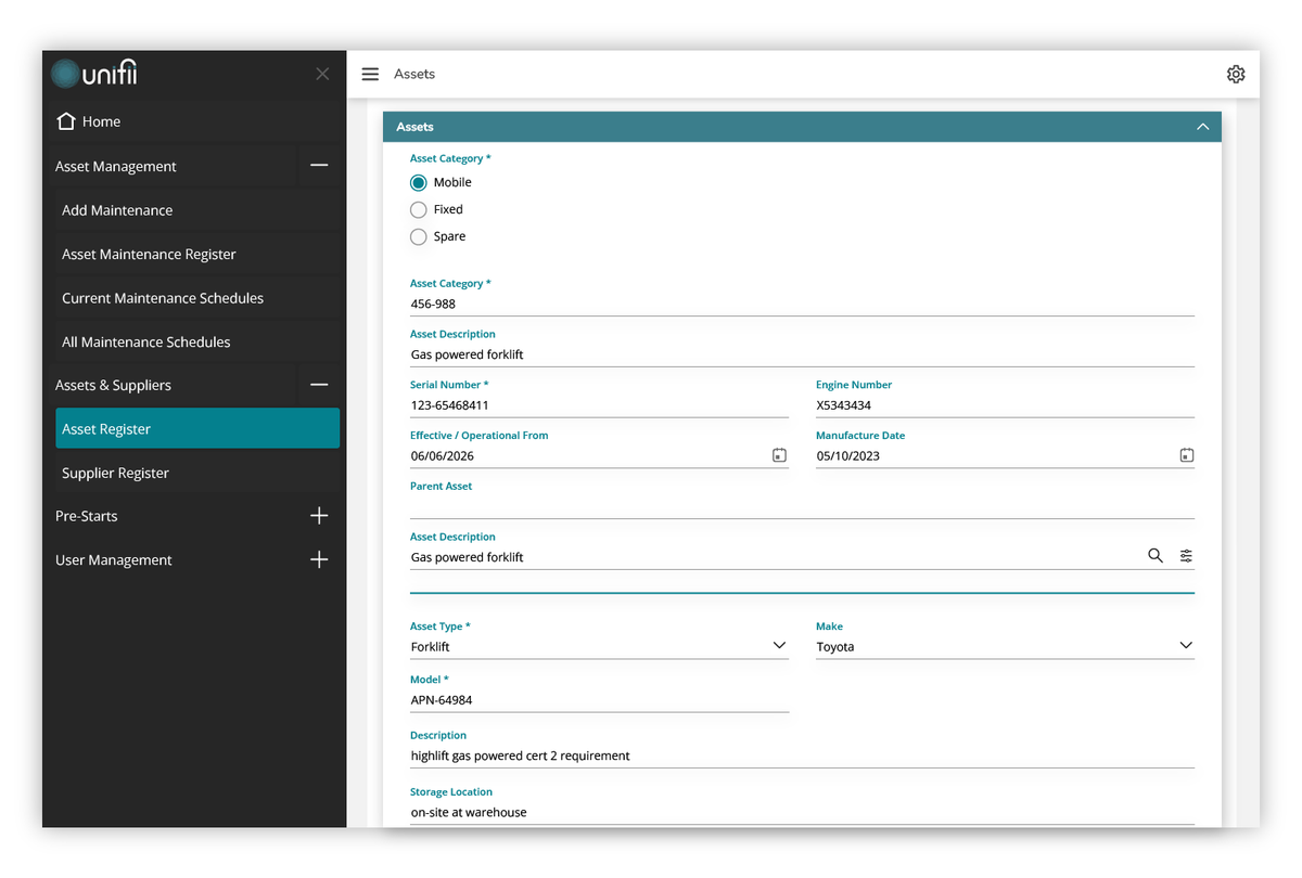 Screen-asset-management